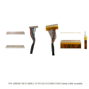 HIROSE DF13-40DS-1.25 to JAE FI-X30H LVDS Custom Cable Assembly
