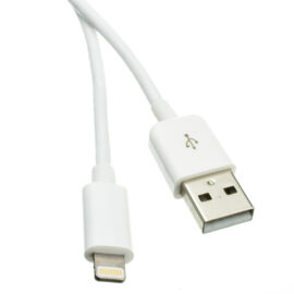 Cable, MFi Certified Apple Lightning to USB A Male, White, 3â€™