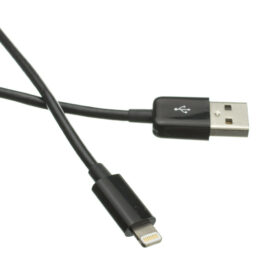 Cable, MFi Certified Apple Lightning to USB A Male, Black, 3â€™