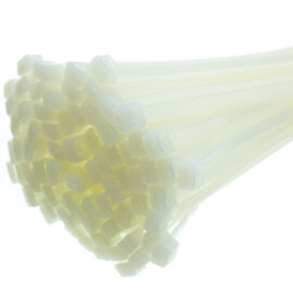 Cable Ties, 4", nylon, white, bag of 100 pcs