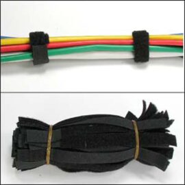 Velcro cable wrap, Economy, 0.5"x 6", black, 50-pack