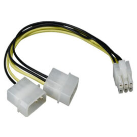 Cable, Internal Power, 6-pin PCIe to (2) 4-pin Molex, 7â€