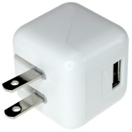 Wall Charger, 1-port USB, 5VDC, 1000mA, White