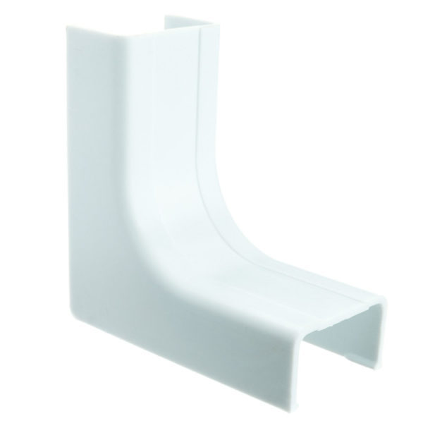 Cable raceway, 1-1/4 Inside Corner, White - Compatible Cable Inc