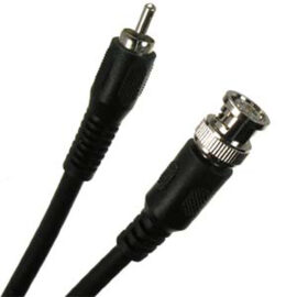Cable, Coax, RG59, BNC Male / RCA Male, 75Ohm, 95% Braid,  12'