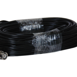 Cable, BNC Video plus power, Black, 24AWG, 150'