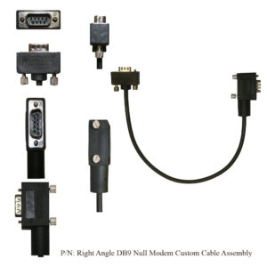 Right Angle DB9 Null Modem Custom Cable Assembly
