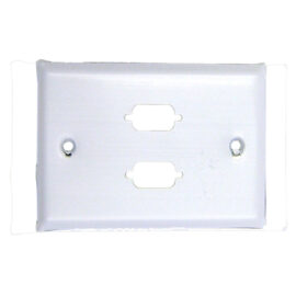 Wall Plate, DB9, Dual, Stainless Steel
