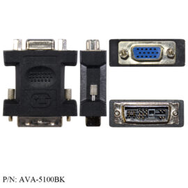 Adapter, DVI-A Male / VGA (HD15) Female, Black