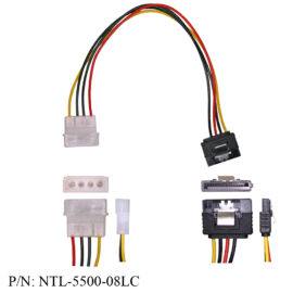 Cable, Internal Power, 5.25â€ Male to SATA with latch, 8â€
