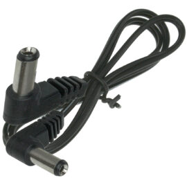 DC Power Cable, Right Angle Male (Plug) to Right Angle Male (Plug), ID 2.1mm OD 5.5mm, 3'