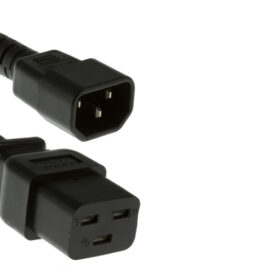 Power Cord, C14-C19, 14AWG, 15A, 250V, Black, 10'