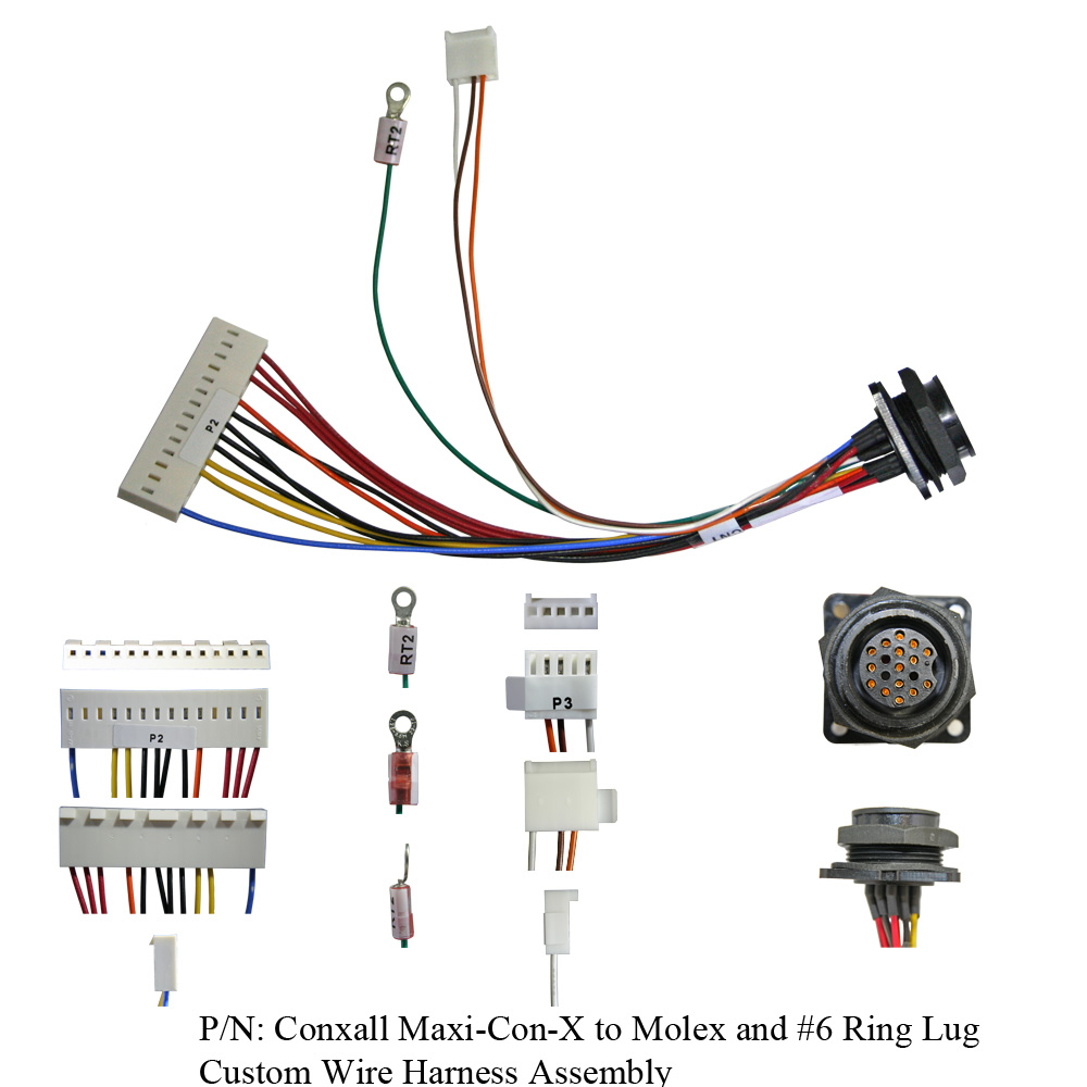 conxall-maxi-con-x-to-molex-and-6-ring-lug-custom-wire-harness-assembly1